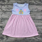 Baby Girls Sleeveless Castle Pink Dress