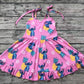 Pre-order Baby Girl Sleeveless Pineapple Flower Summer Dress