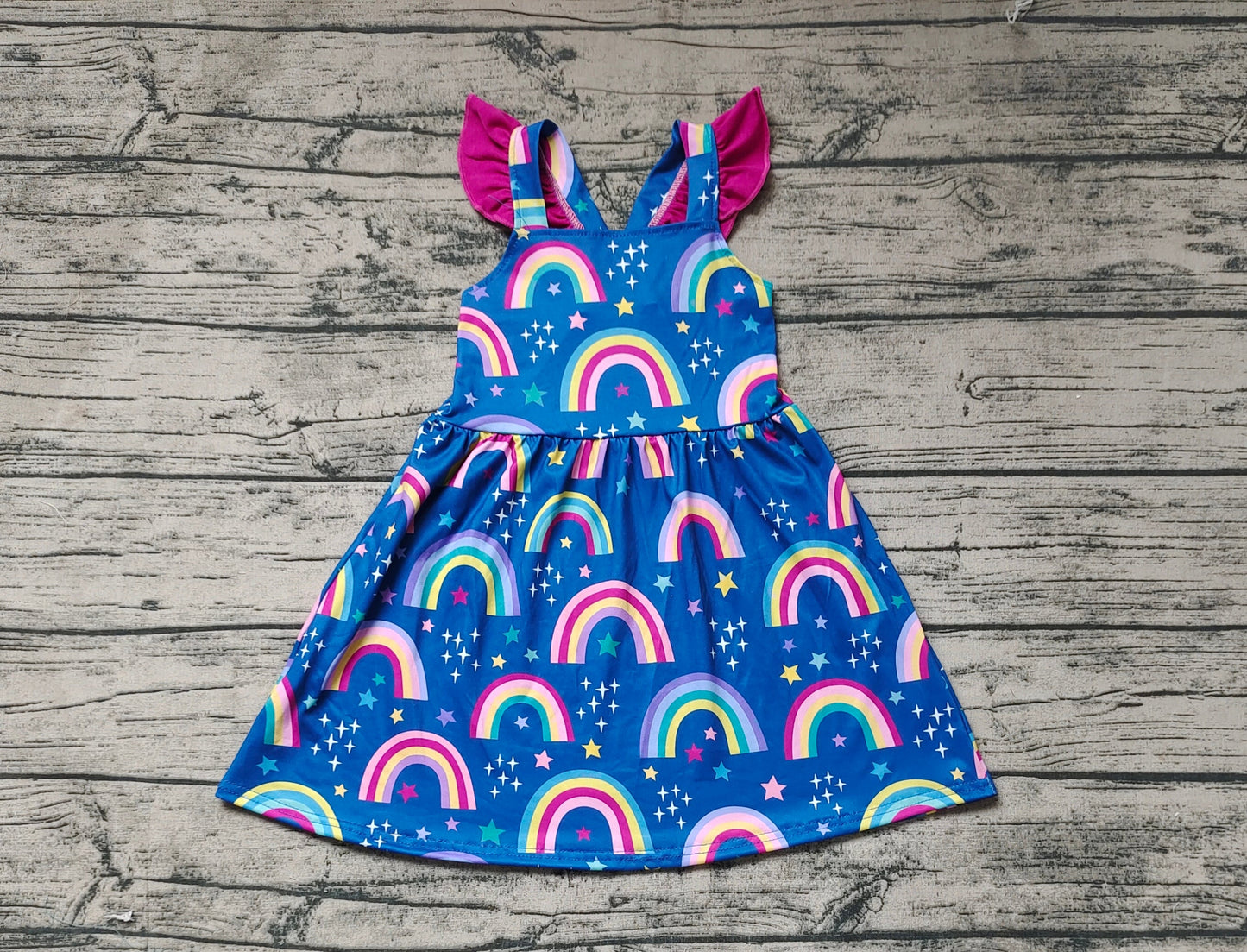 Baby Girls Rainbow Summer Knee Length Dresses