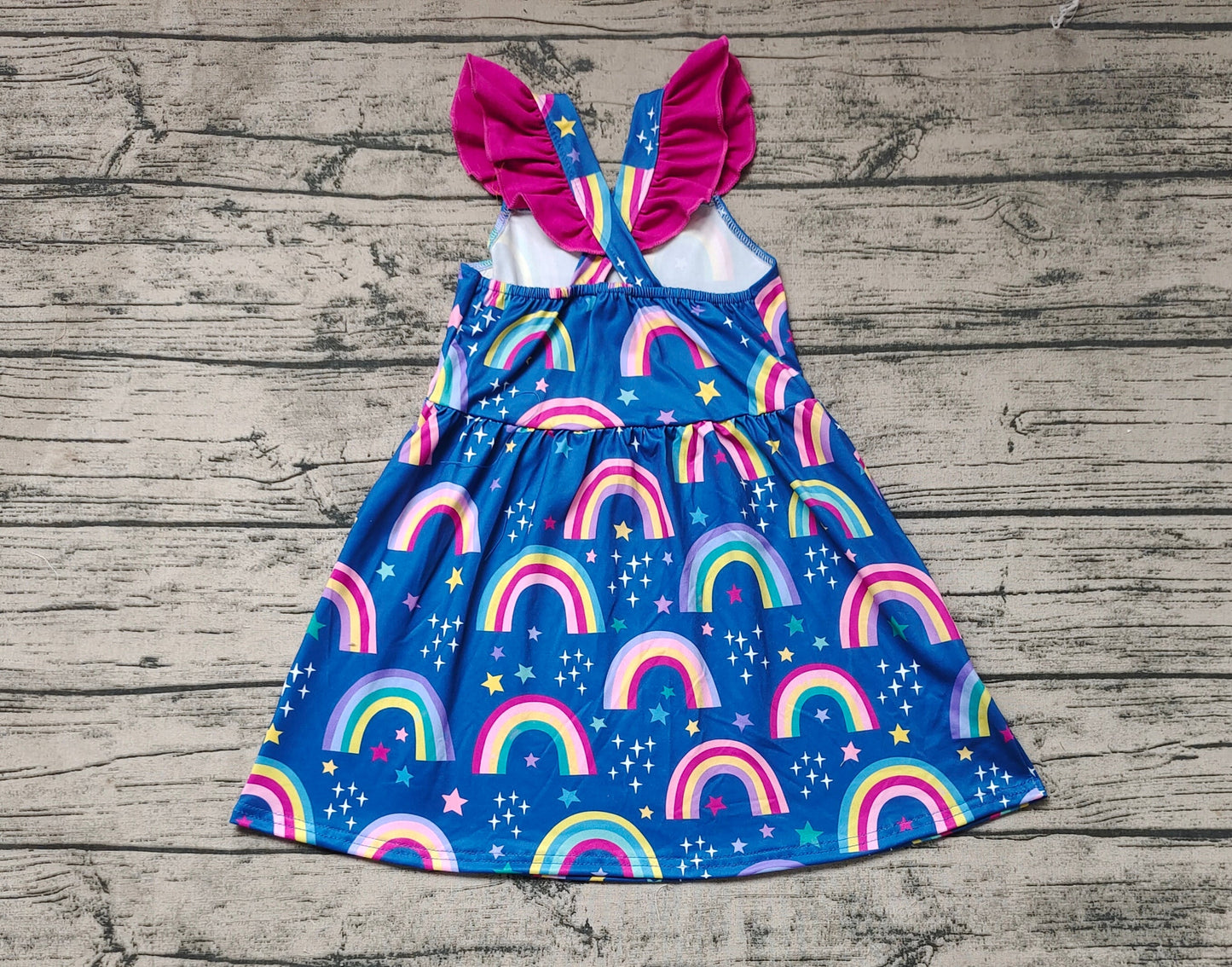 Baby Girls Rainbow Summer Knee Length Dresses