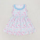 Sibling Baby Girls Kids Sleeveless Floral Ruffle Knee Length Dresses RTS