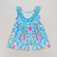 Sibling Baby Girls Kids Sleeveless Flowers Bows Ruffle Knee Length Dresses RTS