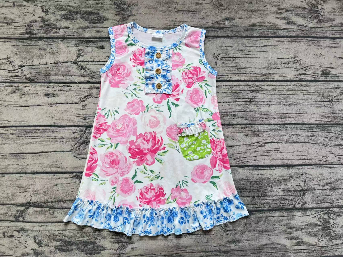 Pre-order Baby Girl Sleeveless Flower Dress