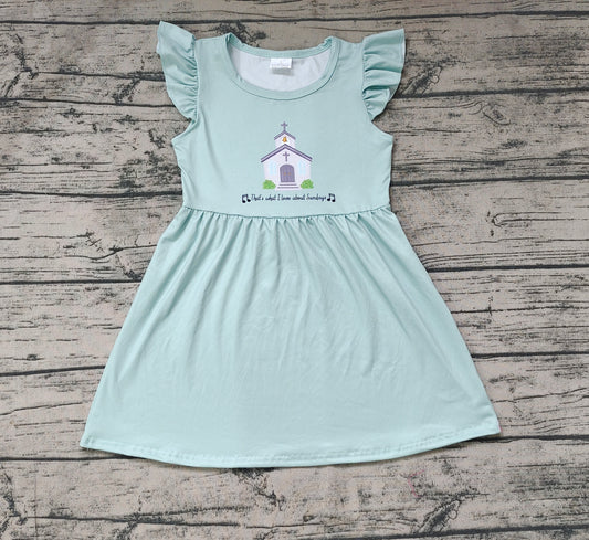 No moq Pre-order Baby Girl Short Sleeves Church Summer Dress