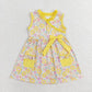 Sibling Baby Girls Kids Sleeveless Floral Ruffle Knee Length Dresses RTS