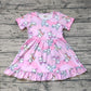 Baby Girl Short Sleeves Shoes Pink Summer Dress