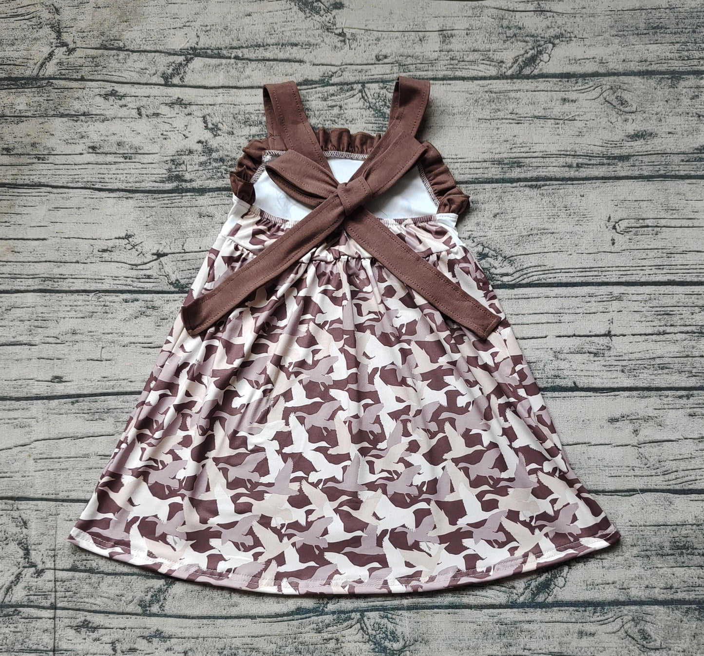 Baby Girl Sleeveless Camo Duck turkey Deer Dress