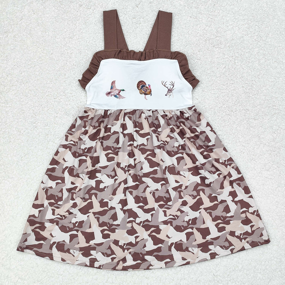 Baby Girl Sleeveless Camo Duck turkey Deer Dress