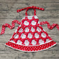 Baby Girl Sleeveless Christmas Red Santa Belt Halter Dress