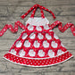 Baby Girl Sleeveless Christmas Red Santa Belt Halter Dress