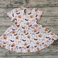 Baby Girl Halloween Ghost Pumpkins Knee Length Dress