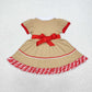 Baby Girl Short Sleeves Christmas Gingerbread Sibling Set Clothes Dress