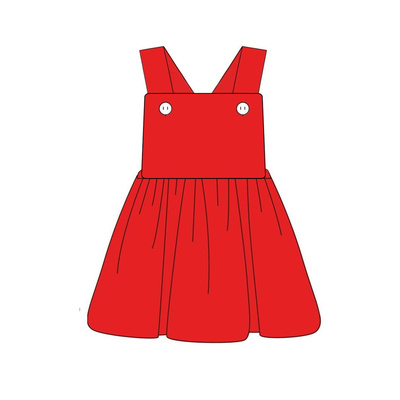 Pre -order Baby Girl Red Cotton Sleeveless Dress