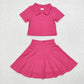 Baby Girl Hotpink Active Wear Athletic Sibling Jumpsuit Dress Clothes Set