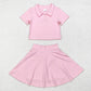 Baby Girl Buttons Shirt Skirt Shorts Sibling Active Wear Clothes Set