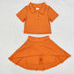 Baby Girl Buttons Shirt Skirt Shorts Sibling Active Wear Clothes Set