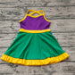 Baby Girl Sleeveless Mardi Gras Athletic Active Wear Knee Length Shorts Dress