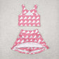 Baby Girl Sleeveless Baseball Yoga Active Wear Tops Skorts Sibling Set Clothes RTS