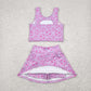 Baby Girl Sleeveless Baseball Yoga Active Wear Tops Skorts Sibling Set Clothes RTS