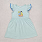 Baby Boy Girl Short Sleeves Embroidery Boat Sibling Summer Dress Clothing Set