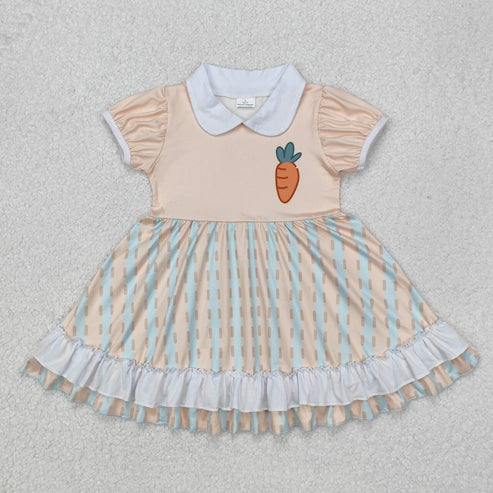 Baby Boy Girl Kids Easter Carrots Sibling Romper Dress Set RTS