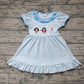 Baby Girl Short Sleeves Princess Stripes Knee Length Dress RTS