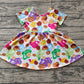 RTS Baby Girl Short Sleeves Cookie Knee Length Dress