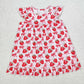 Baby Girl Short Sleeves Strawberry Bows Sibling Dress Outfit Clothes RTS