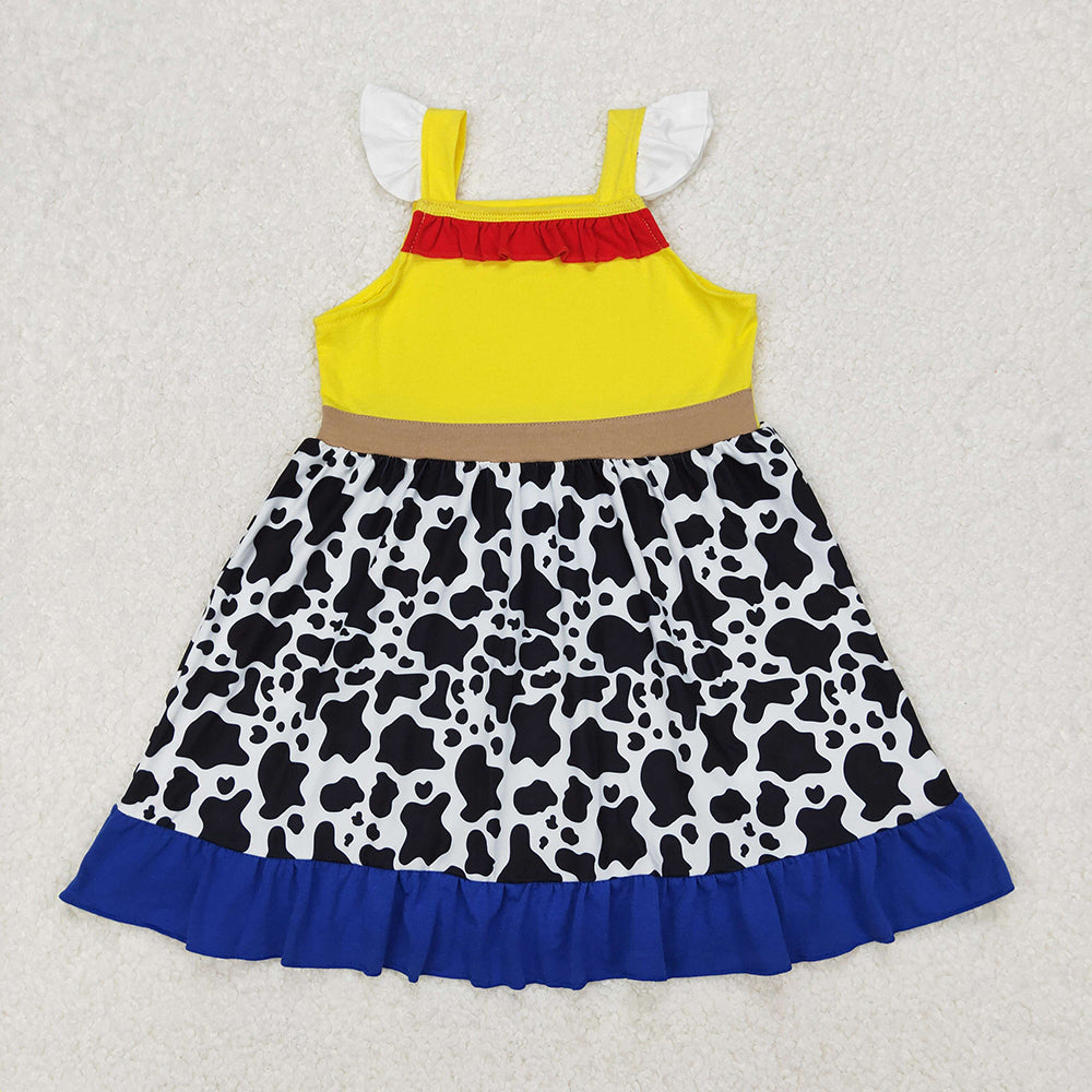 Baby Girl Short Sleeves Princess Knee Length Dress RTS