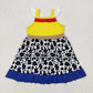 Baby Girl Short Sleeves Princess Sibling Knee Length Dress Clothes RTS