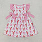 Sibling Baby Girls Kids Flowers Bows Ruffle Knee Length Dresses RTS