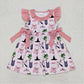 Baby Girl Short Sleeves Bows Pink Sibling Dress Clothes Set RTS