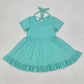Baby Girl Short Sleeves Sibling Ruffle Cottons Twirl Dress RTS