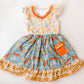 Preorder Baby Girl Short Sleeves Back To School Bus Pencil Pocket Dress ( Moq 5 )