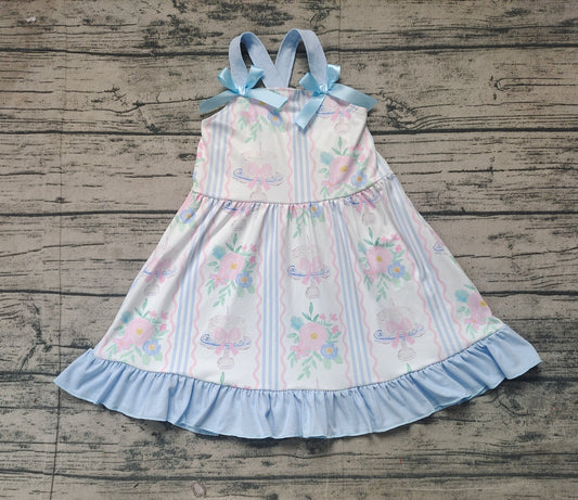 Preorder Baby Girl Infant Straps Flower Cake Birthday Knee Length Dress ( No moq )