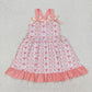 Baby Girl Straps Flower Bows Pink Sibling Romper Dress Outfit RTS