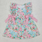 Baby Girl Short Sleeves Flower Sibling Romper Dress Outfit Clothes RTS