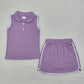 Baby Girl Sleeveless Buttons Shirt Shorts Skirt Skort Sibling Clothes Sports Set RTS