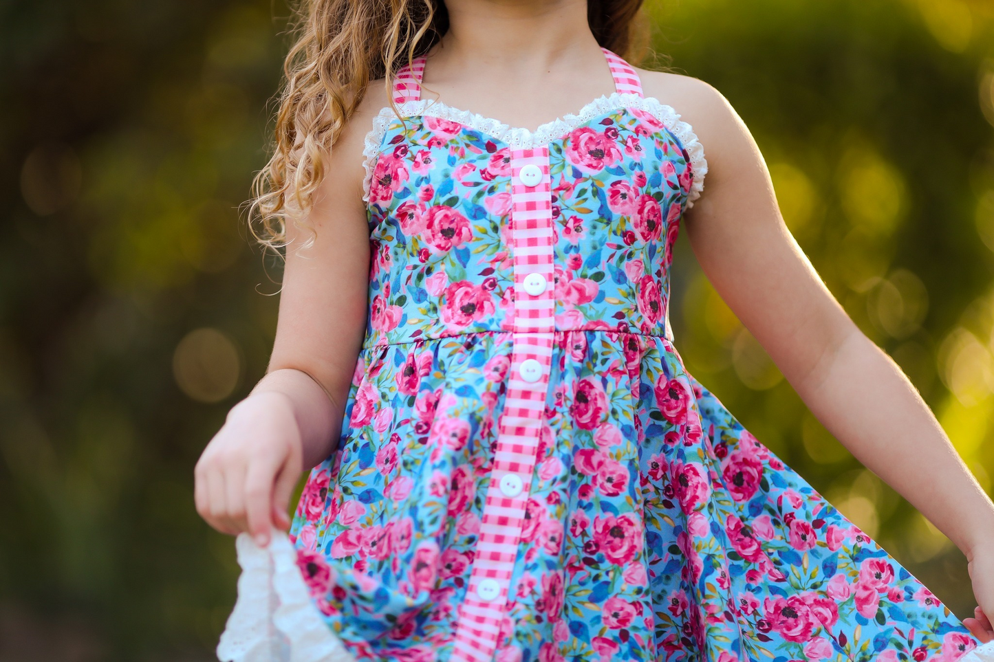 Preorder Baby Girl Straps Flower Summer Knee Length Dress ( Moq 5 )