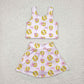 Baby Girl Sleeveless Baseball Yoga Active Wear Tops Skorts Sibling Set Clothes RTS