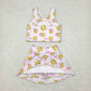 Baby Girl Sleeveless Baseball Yoga Active Wear Tops Skorts Sibling Set Clothes RTS
