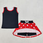 1-7 Colors Baby Girl Sleeveless Princess Shirt Skorts Sibling Outfit RTS