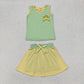 1-7 Colors Baby Girl Sleeveless Princess Shirt Skorts Sibling Outfit RTS