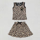 1-7 Colors Baby Girl Sleeveless Princess Shirt Skorts Sibling Outfit RTS