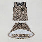 1-7 Colors Baby Girl Sleeveless Princess Shirt Skorts Sibling Outfit RTS
