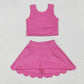 Baby Girl Toddler Sleeveless Tops Shorts Skirt Skort Sibling Active Wear Yoga Set Clothes RTS