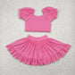 Baby Girl Toddler Sleeveless Tops Shorts Skirt Skort Sibling Active Wear Yoga Set Clothes RTS
