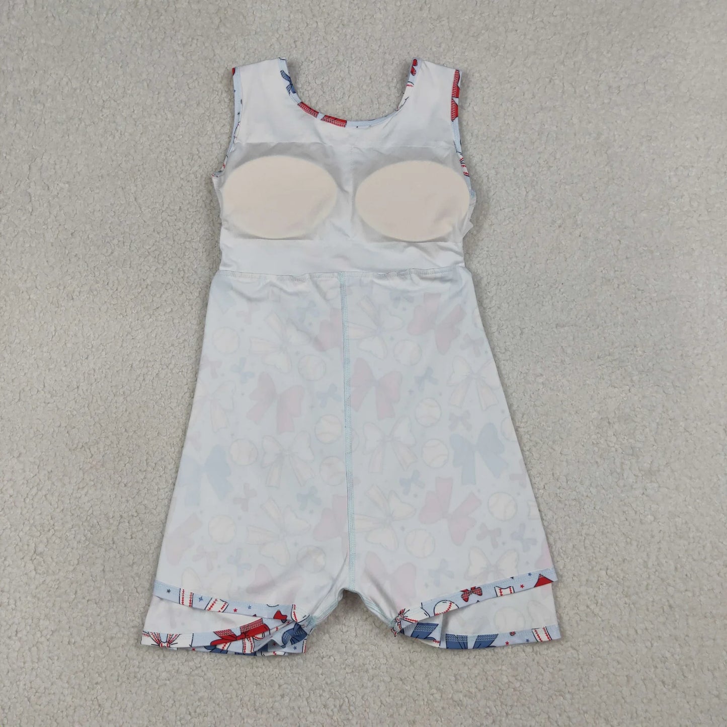 Sibling Baby Girls Kids Bows Popsicle 4th of July Yoga Active Shorts Knee Length Dresses