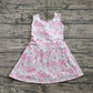Baby Girl Sleeveless Bows Floral Yoga Active Wear Shorts Pink Dress RTS