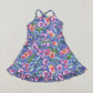 Baby Girl Toddler Straps Flower Knee Length Dress Sibling Active Yoga Clothes RTS